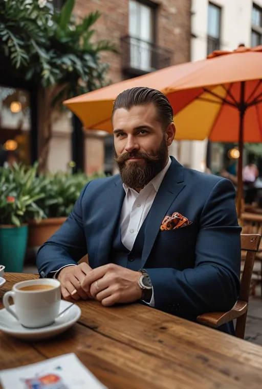 10. Slicked-Back Undercut with Beard