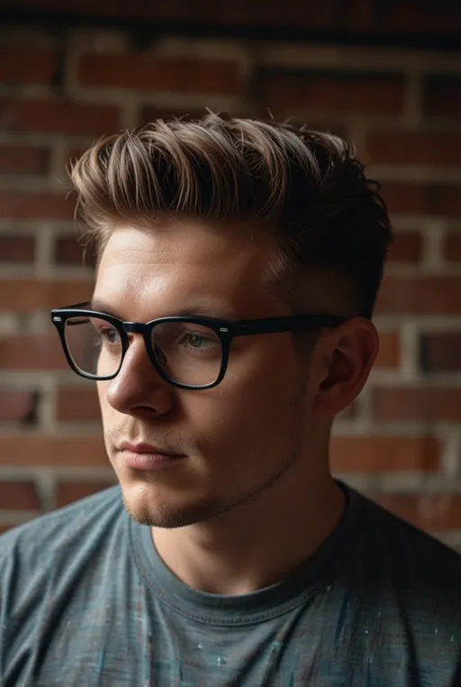 12. Medium Length Undercut with Glasses for a Bold Look