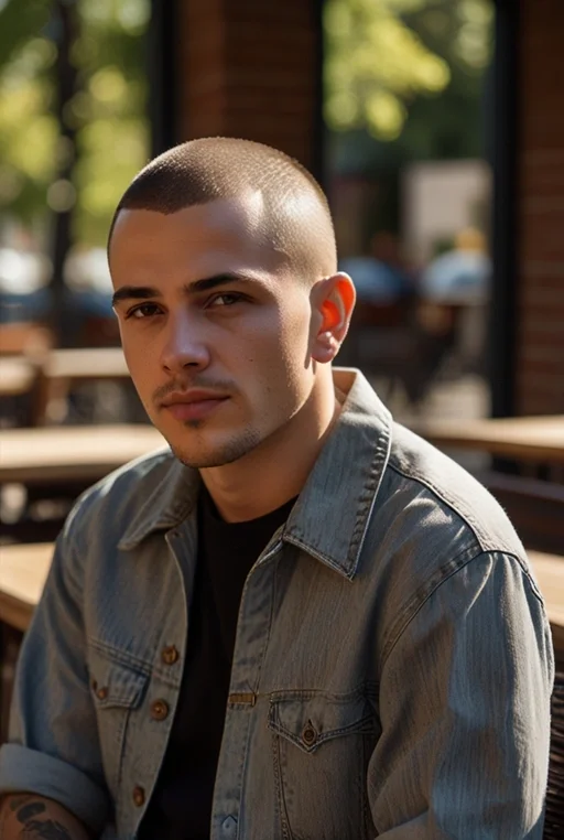 14. Buzz Cut with Shadow Fade