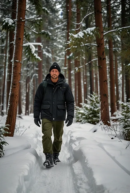 14. Padded Parka with Cargo Pants