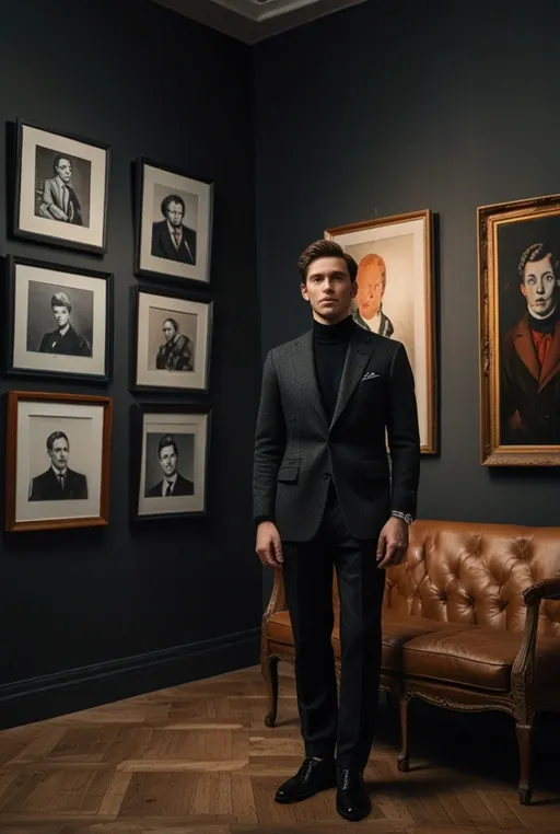 14. Turtleneck Sweater with Wool Blazer