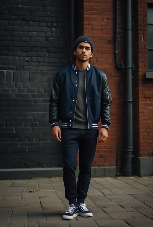 15. Varsity Jacket with Slim Trousers