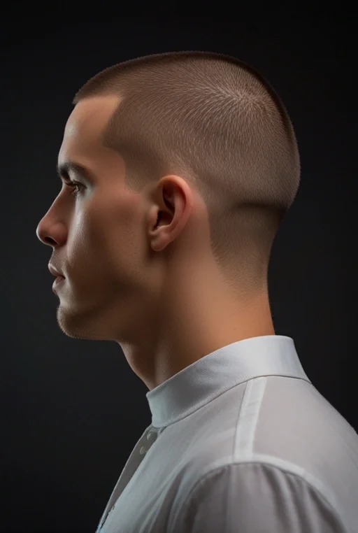 18. Buzz Cut with Sharp Nape