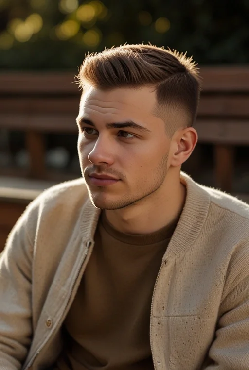 18. Tousled Crew Cut with Undercut Fade