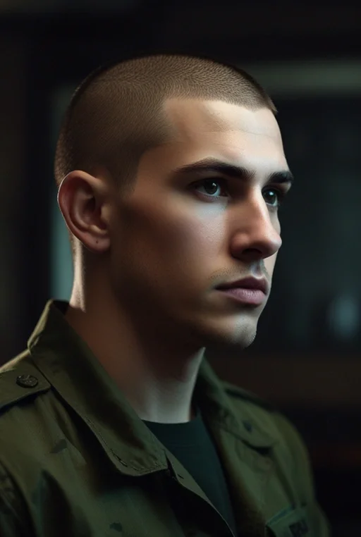 2. Military-Inspired Buzz Cut