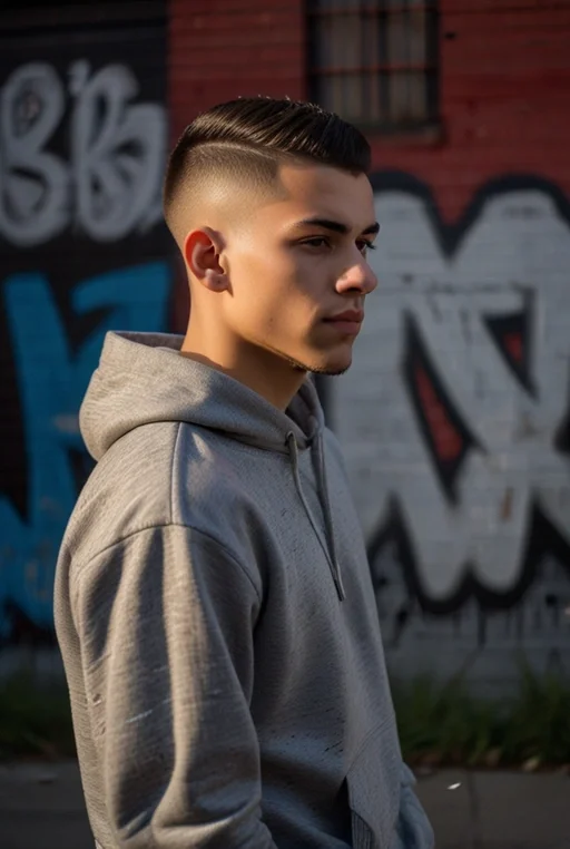 2. Textured Crew Cut with Skin Fade