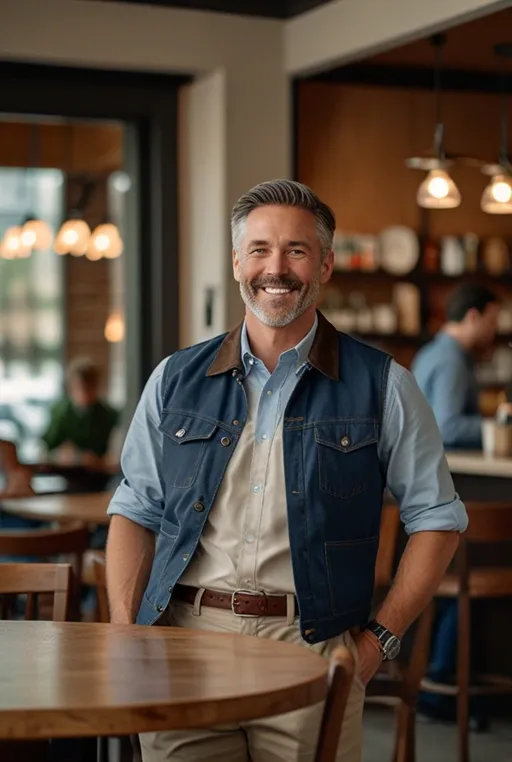 20. Carhartt Vest with a Button-Up Shirt for a Clean Look
