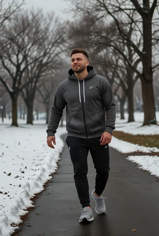 20. Charcoal Hoodie with Tracksuit Pants