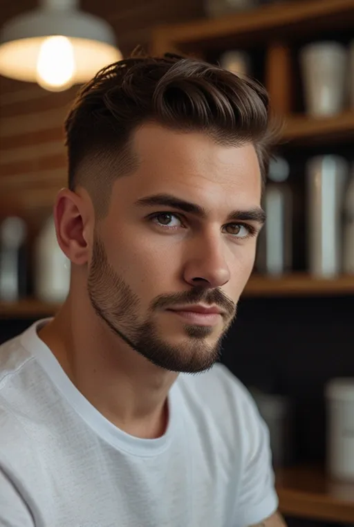 20. Short Side Swept with Fade