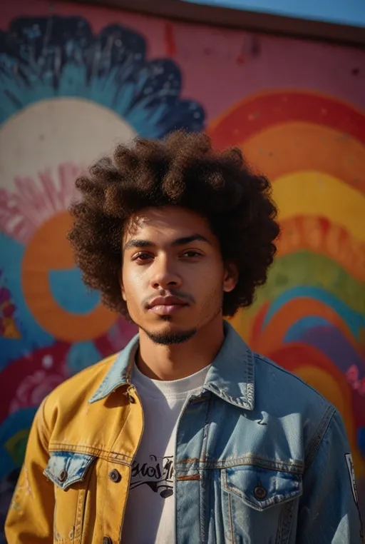 25. Curly Afro With Shaved Design
