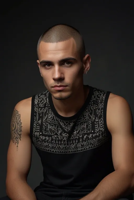 3. Buzz Cut With A Design Fade
