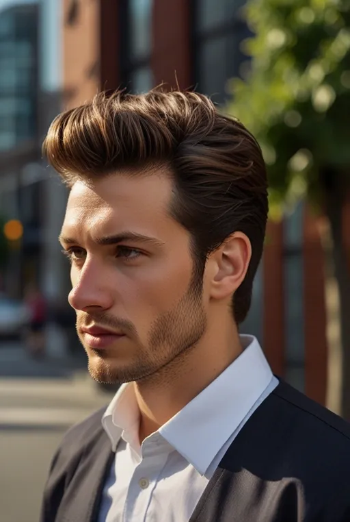 4. Pompadour with Short Sides