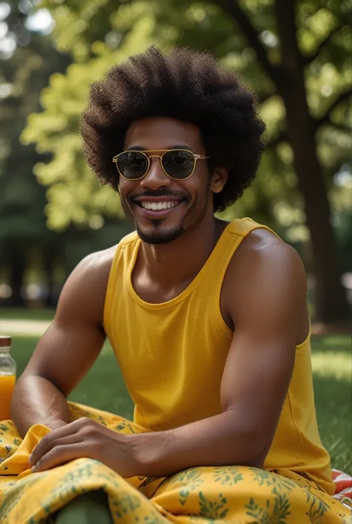4. Short Afro with Line-Up