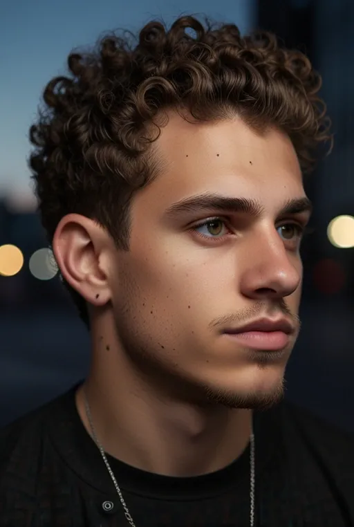 5. Curly Undercut with Design