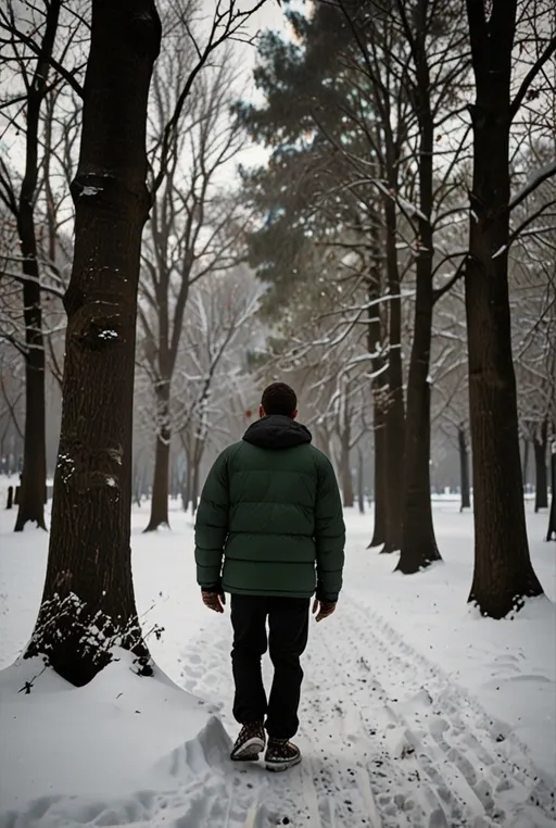 5. Puffer Jacket with Checked Shirt