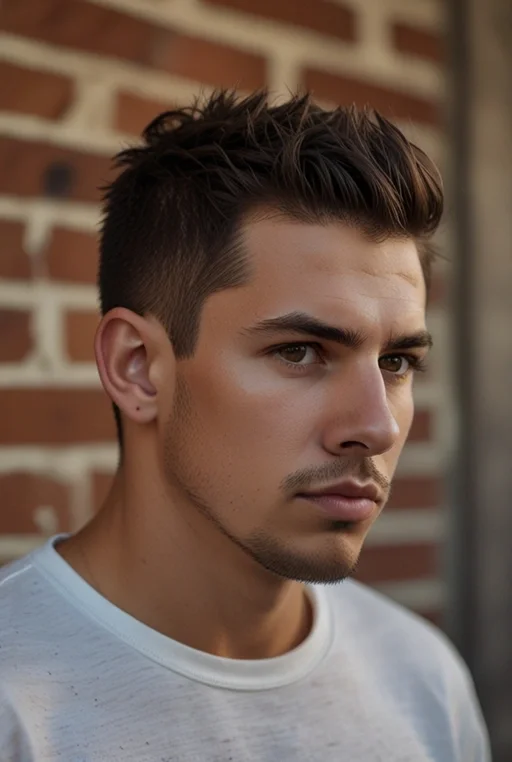 5. Spiky Crew Cut for Thick Hair