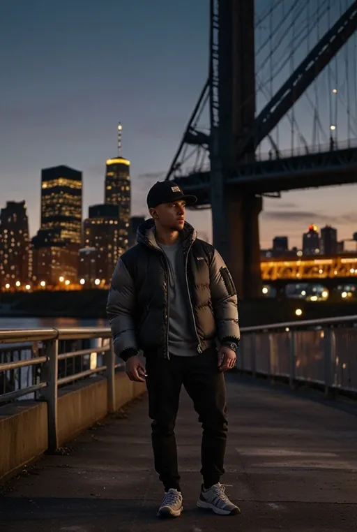 6. Puffer Jacket with Hoodie