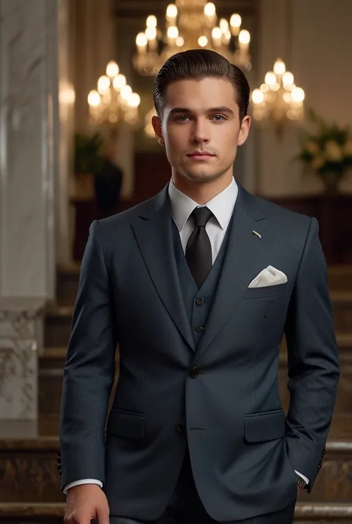 6. Sleek Comb-Back with Taper Fade