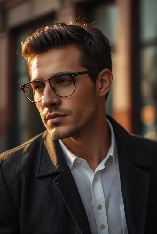 7. Textured Medium Length Crop with Aviator Glasses