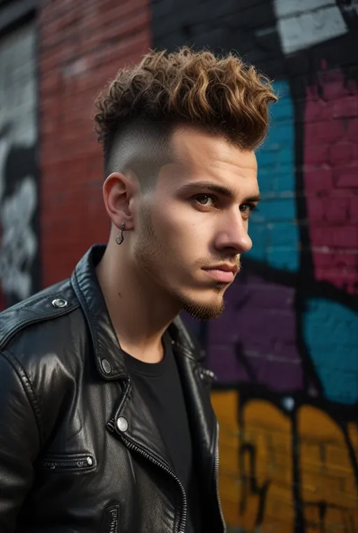 8. Curly Mohawk with Shaved Sides