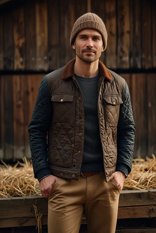 8. Quilted Jacket with Chinos and Boots