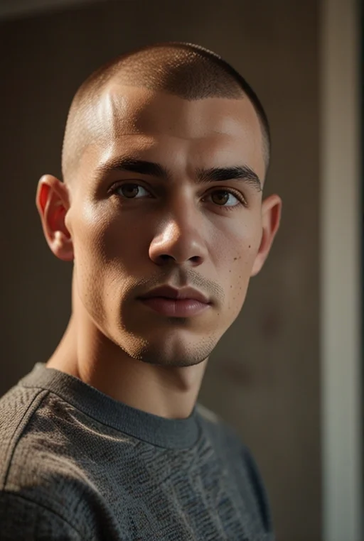 9. Buzz Cut with Natural Texture
