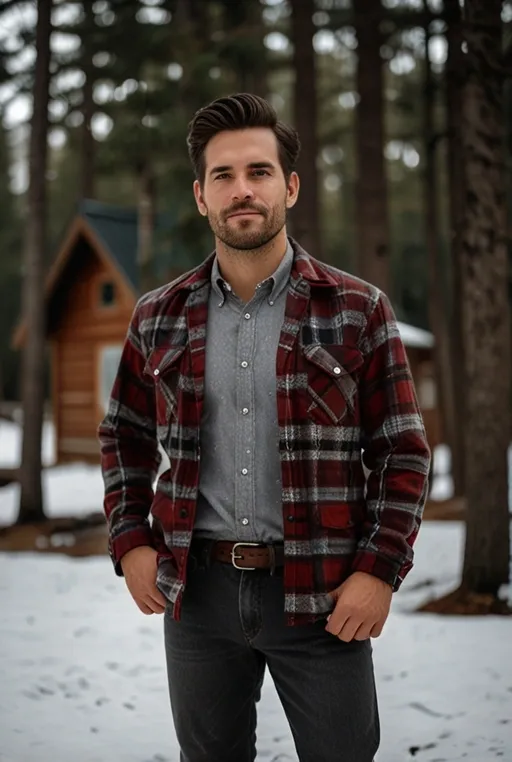 9. Flannel Shirt with Grey Wool Blazer