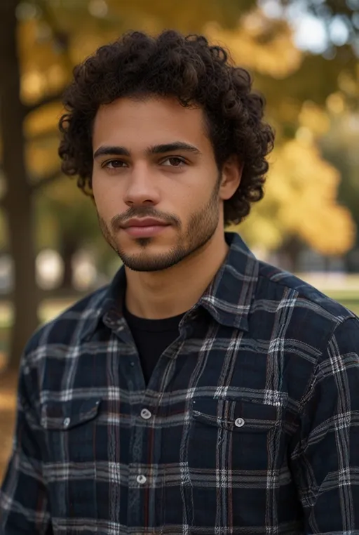 9. Tight Curls with Temple Fade