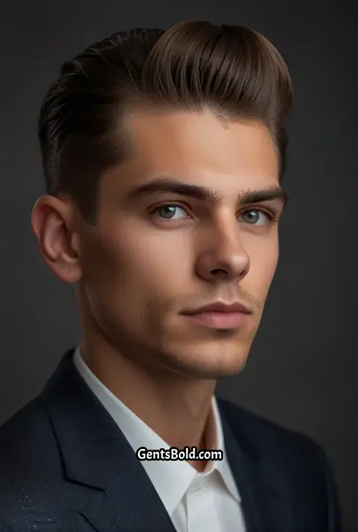 1. Clean Mid Fade with Slicked Back Hair