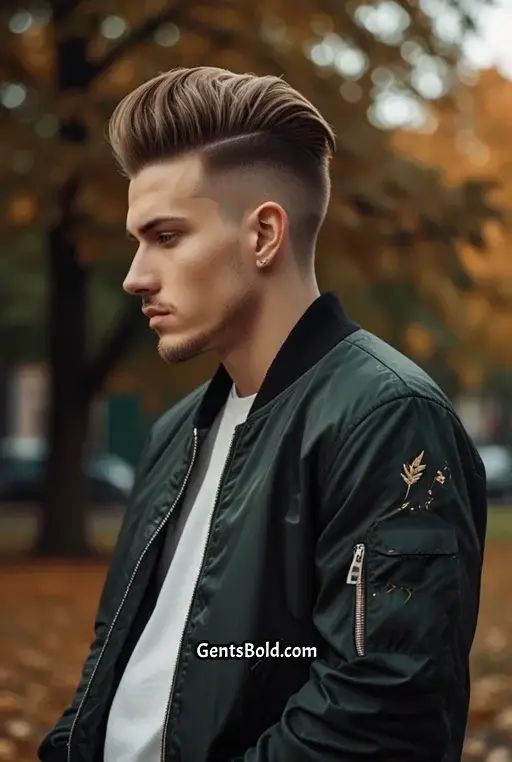 10. High Fade with Pompadour