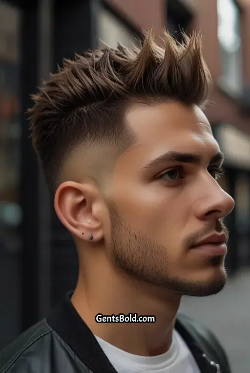 10. Mid Fade with Spiky Hair