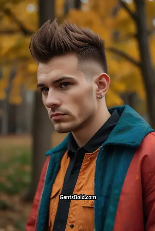 11. Faux Hawk with Tapered Fade