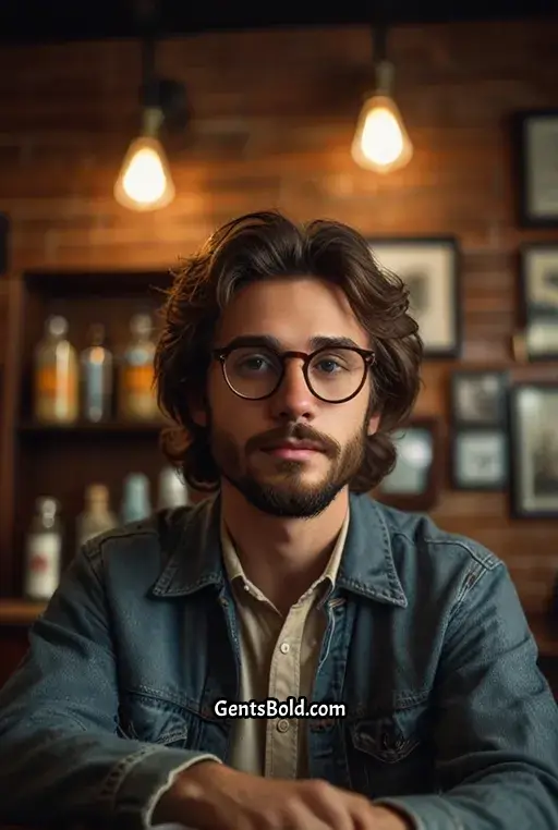11. Shaggy Layers With Retro Round Glasses