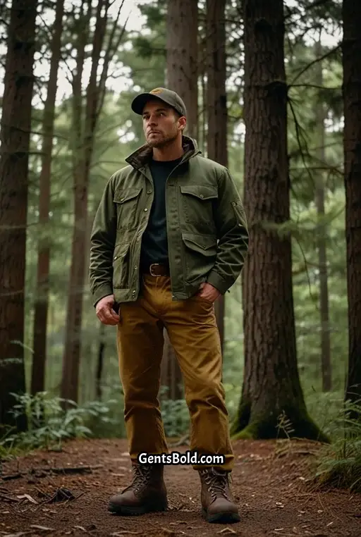 13. Rugged Outdoor Style with Carhartt Beanie and Utility Pants