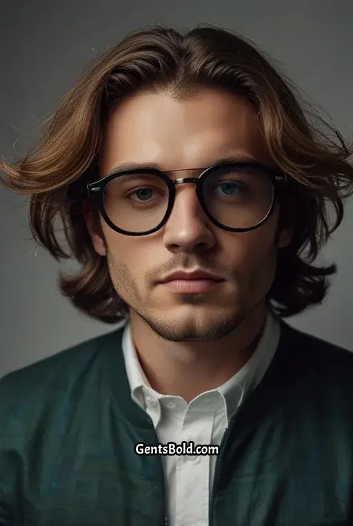 14. Voluminous Long Hair with Oversized Frames