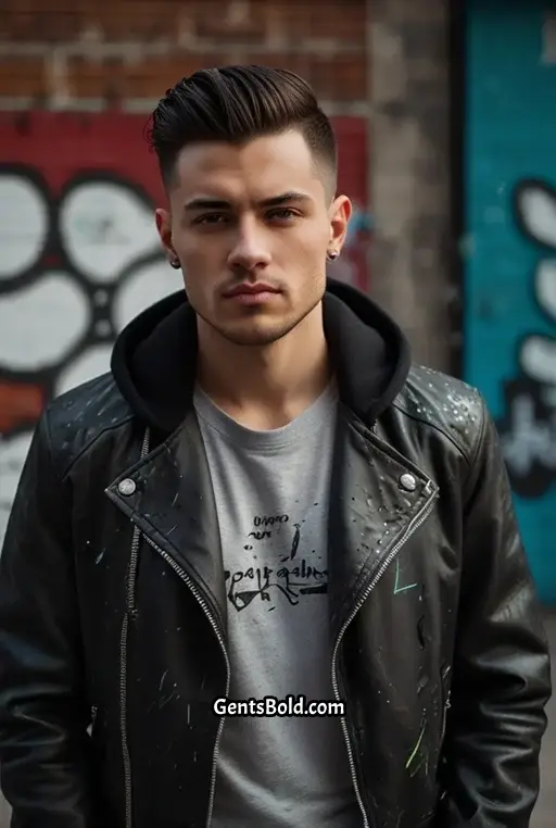 14. Winter Pompadour with High Fade