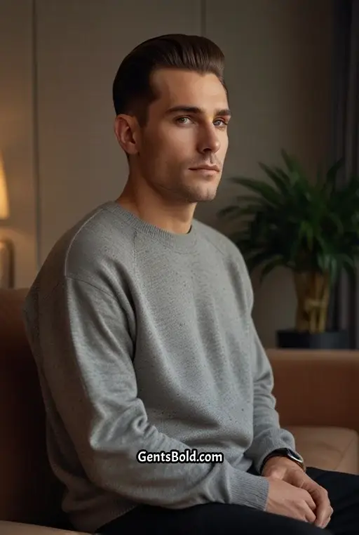 14.Tapered Slick Back for Subtle Elegance