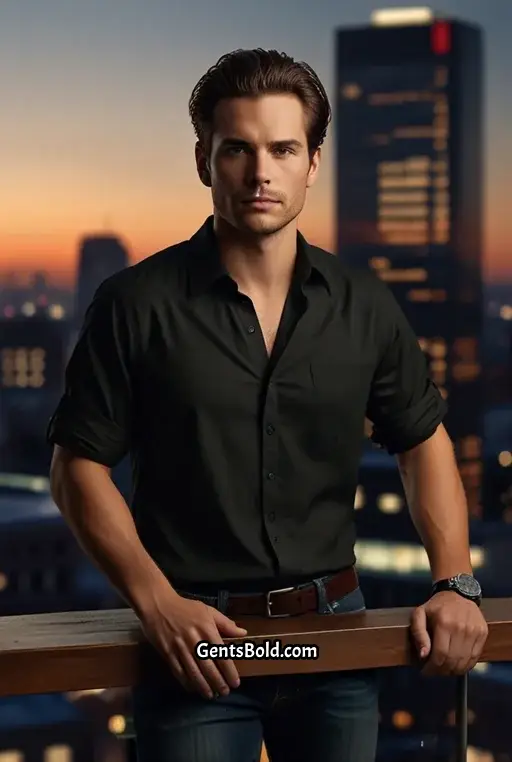 15. Messy Slicked Back Hair with a Modern Edge