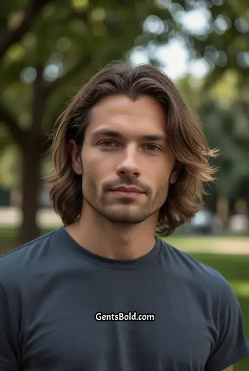 16. Casual Shoulder Length Hair with