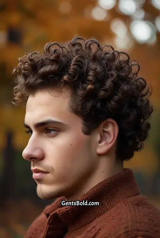 17. Low Fade with Curly Top