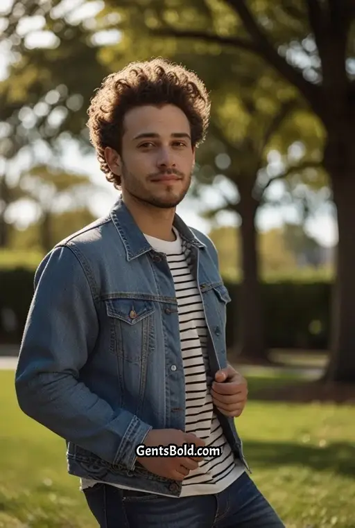 17.Slick Back with Curly Undercut