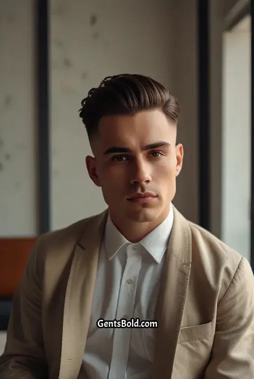18. Undercut with Clean Shave