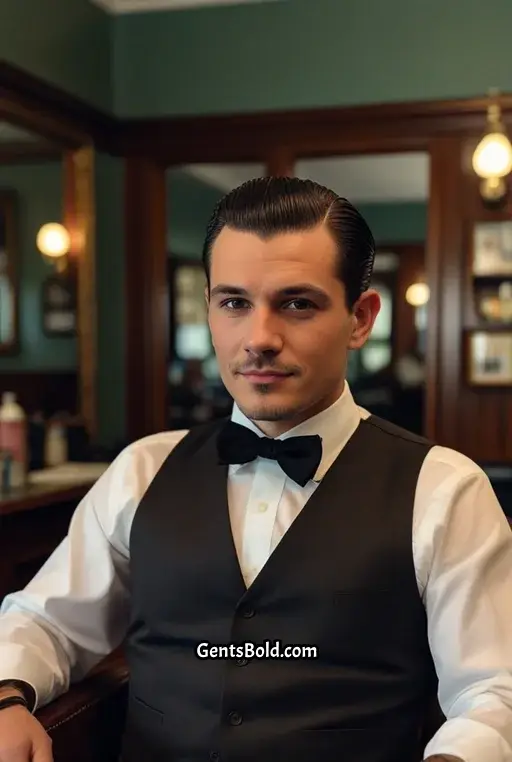 18.Vintage Inspired Slick Back
