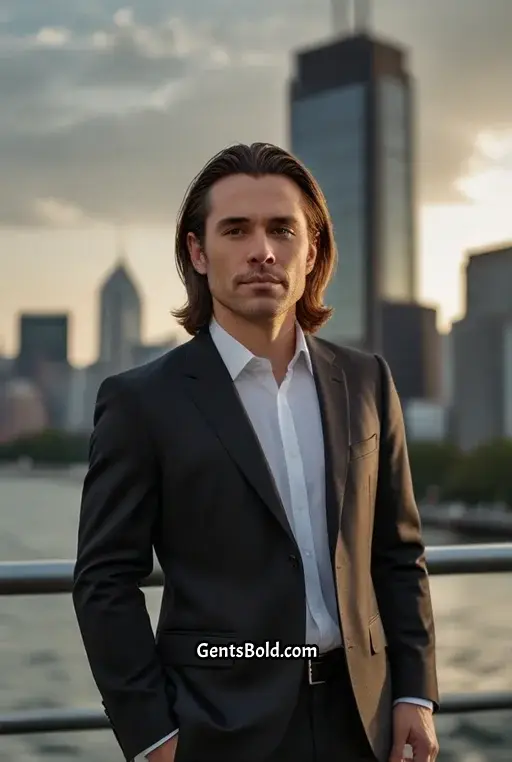 2. Sleek and Straight Shoulder Length Hair