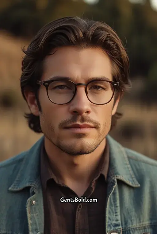 20. Shoulder Length Hair With Vintage Square Frames