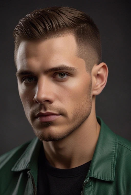 21. Crew Cut with Tapered Sides