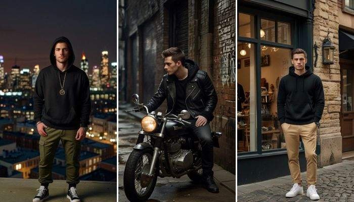 22 Black Hoodie Outfit Ideas for Men This Season