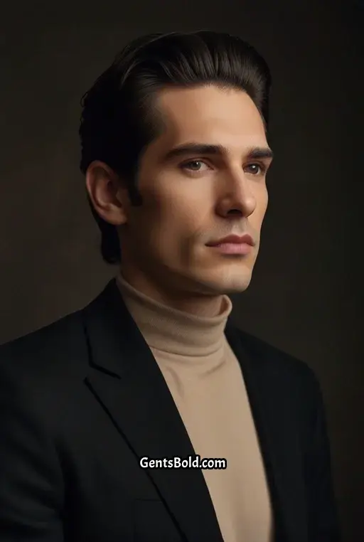 22.Long Slick Back with Flowing Locks