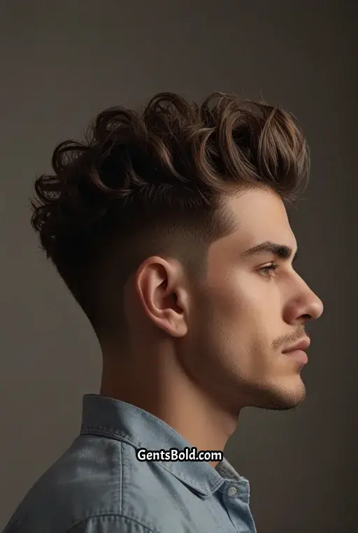 23. Textured Mid Fade with Long Top