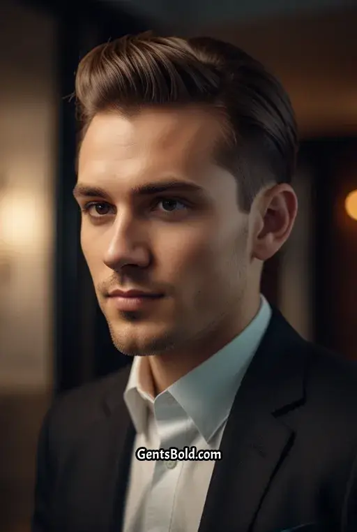 23. Undercut with Slick Side Part